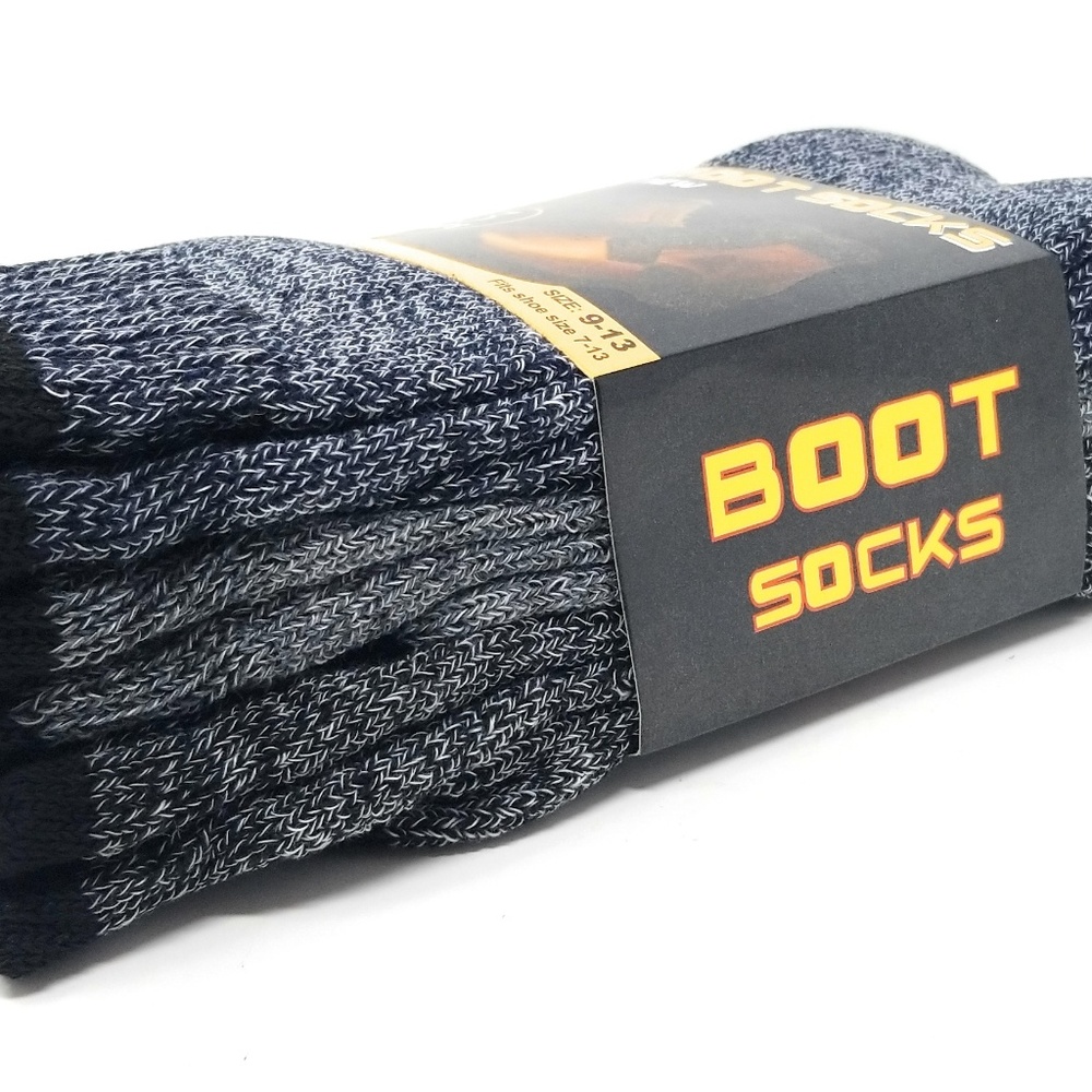 Men's Thick Warm Boot Winter Socks, Size 7-13, 6 Pairs - Picture 4 of 4